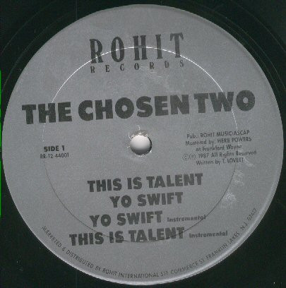 The Chosen Two – This Is Talent (1987, Vinyl) - Discogs