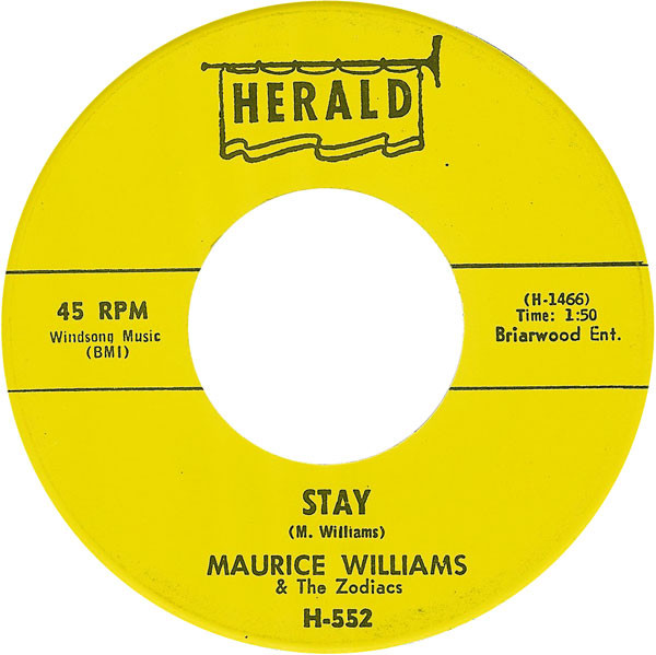 Maurice Williams & The Zodiacs – Stay (1960, Vinyl) - Discogs