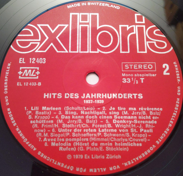 télécharger l'album Various - Hits Des Jahrhunderts 1937 1939