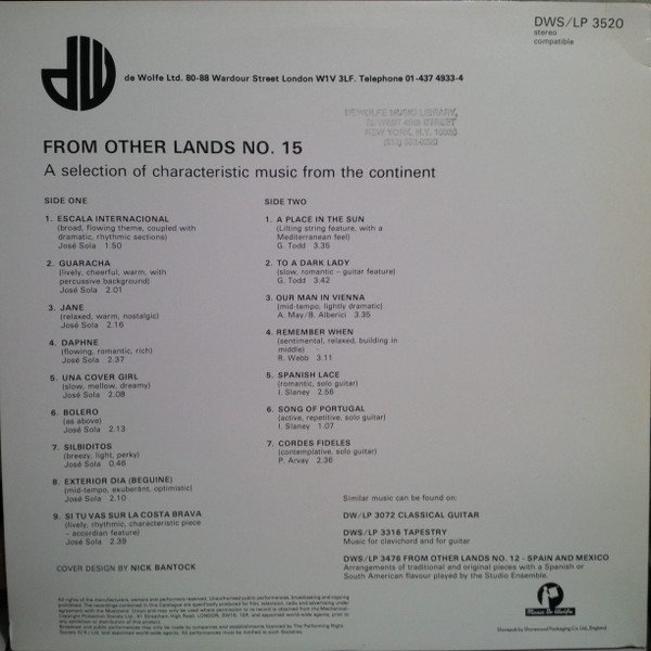 ladda ner album José Sola Various - From Other Lands No 15 Spain