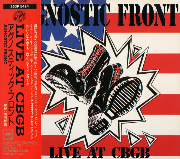 AGNOSTIC FRONT ／ LIVE AT CBGB　　国内ＣＤ　　検～ SxE sick of it all s.o.d cro mags warzone bold youth of today