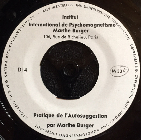 last ned album Marthe Burger - Pratique De LAutosuggestion