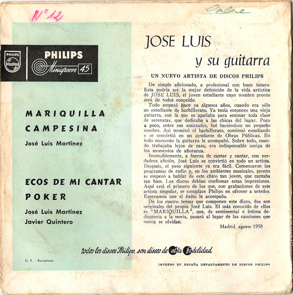 descargar álbum José Luis Y Su Guitarra - Jose Luis Y Su Guitarra
