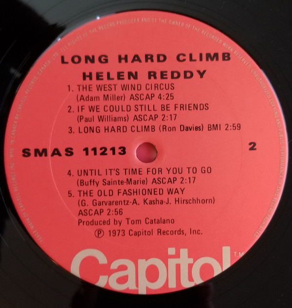 Helen Reddy - Long Hard Climb | Capitol Records (SMAS-11213) - 8