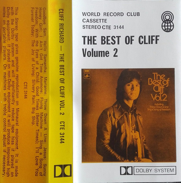 Cliff Richard – The Best Of Cliff Volume 2 (1972, Vinyl) - Discogs