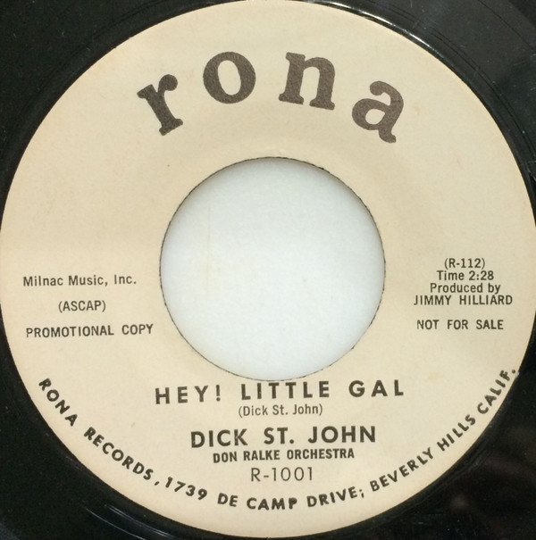 lataa albumi Dick St John - Hey Little Gal Boogie Man I Aint Afraid Of You