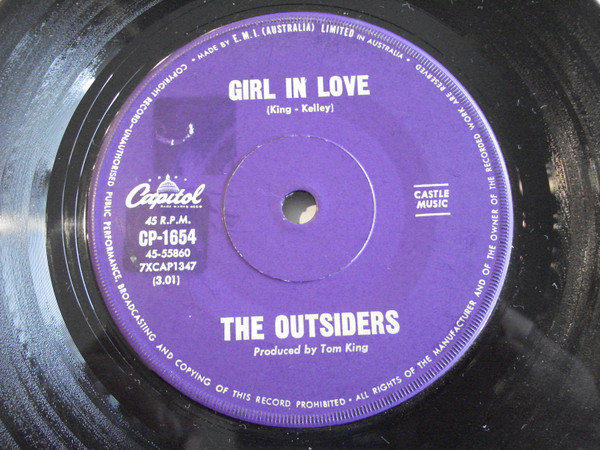 The Outsiders – Girl In Love (1966, Vinyl) - Discogs