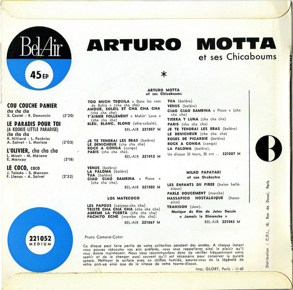 lataa albumi Arturo Motta Et Ses Chicaboums - Cou Couche Panier