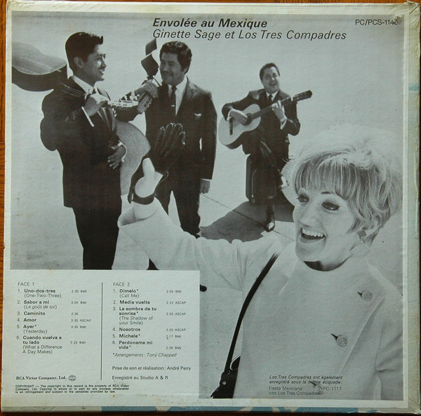 Ginette Sage Et Los Tres Compadres - Envolée Au Mexique | RCA Victor (PCS-1146) - 2