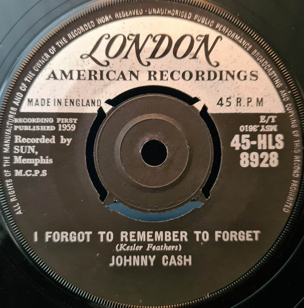 Johnny Cash – I Forgot To Remember To Forget (1975, Vinyl) - Discogs