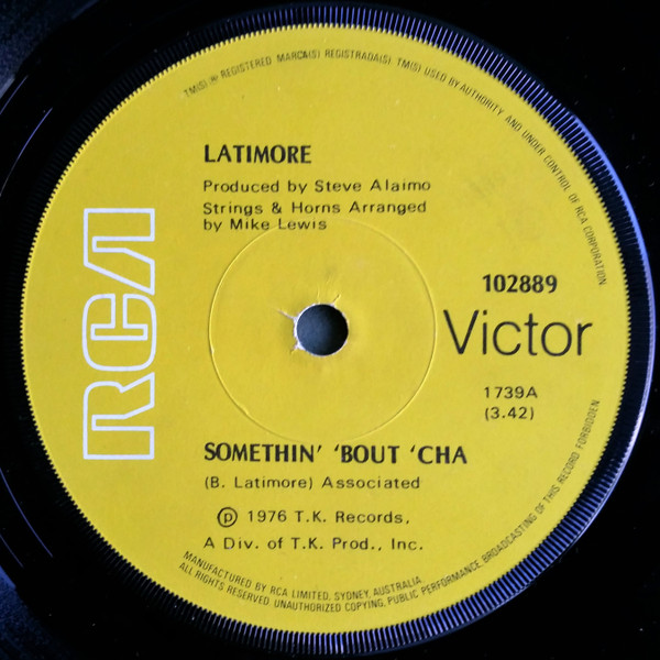 Latimore Somethin Bout Cha Sweet Vibrations 1976 Vinyl