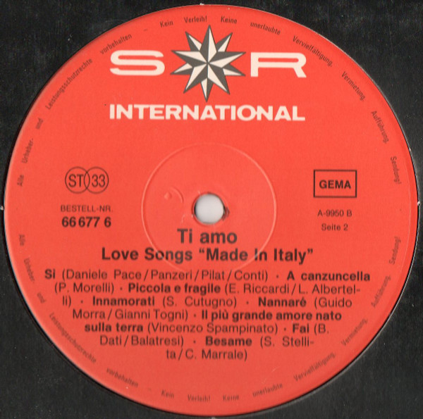 last ned album Various - Ti Amo Love Songs Made In Italy