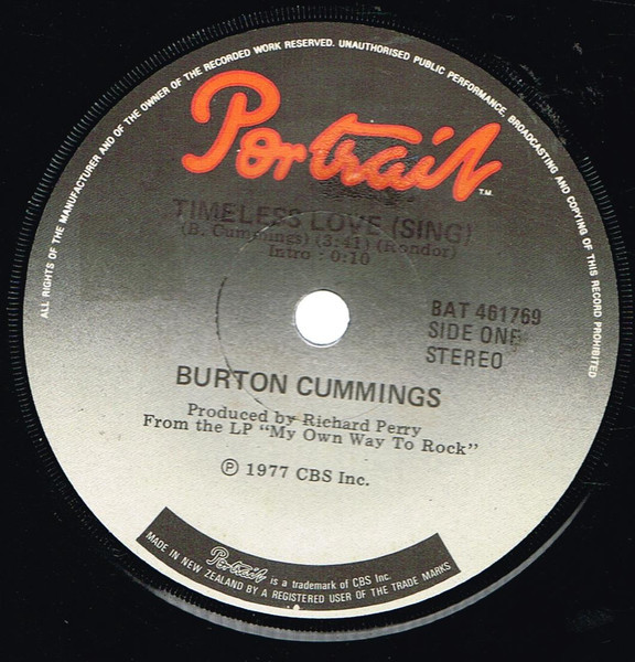 Burton Cummings Timeless Love Sing 1977 Vinyl Discogs