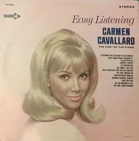 Carmen Cavallaro – Easy Listening (1966, Vinyl) - Discogs