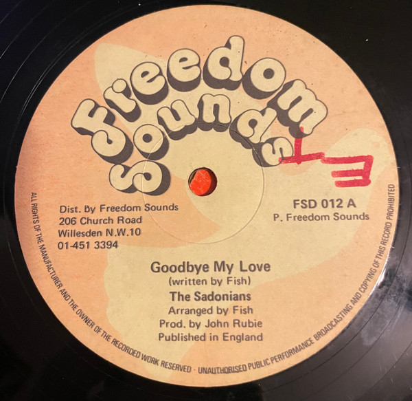 The Sadonians – Goodbye My Love (1979, Vinyl) - Discogs