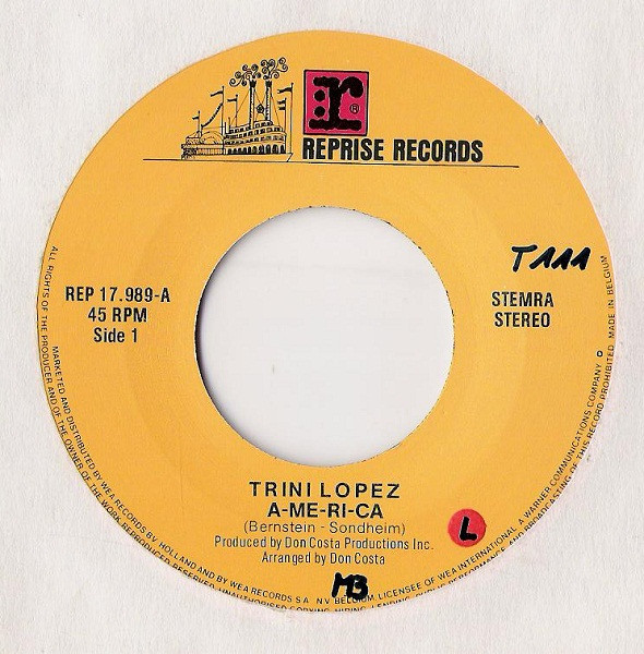 lataa albumi Trini Lopez - A Me Ri Ca Lemon Tree