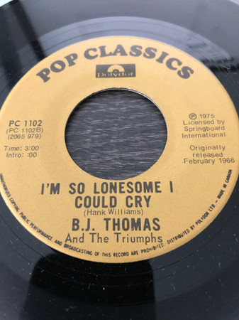 ladda ner album BJ Thomas - Rock And Roll Lullaby Im So Lonesome I Could Cry