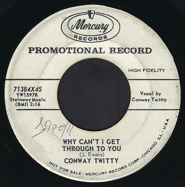 Conway Twitty – Double Talk Baby / Why Can't I Get Through To You