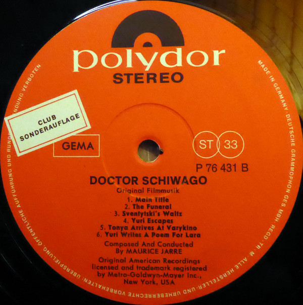 Album herunterladen Maurice Jarre - Doctor Schiwago Original Filmmusik