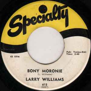 Larry Williams (3) - Bony Moronie / You Bug Me, Baby album cover