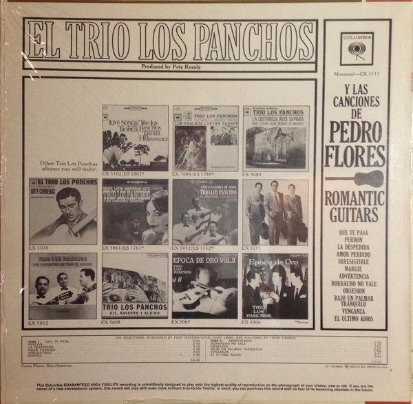 descargar álbum El Trio Los Panchos - Romantic Guitars El Trio Los Panchos Y Las Canciones De Pedro Flores