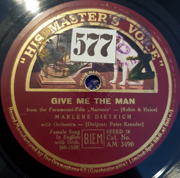 Marlene Dietrich – Give Me The Man / Quand L'Amour Meurt (1931