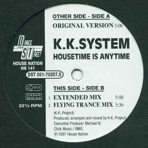 Portada de album K.K. System - Housetime Is Anytime