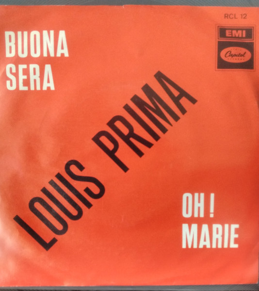 Louis Prima - Buona Sera / Oh Marie - Capitol Records - F 80 417