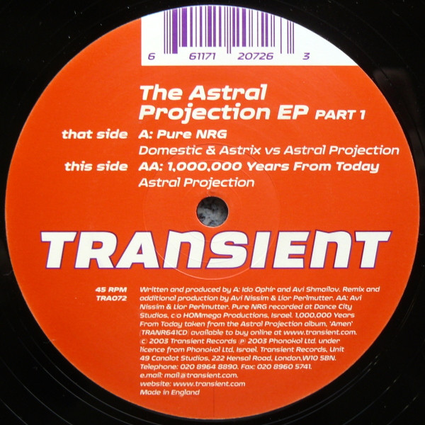 The Astral Projection EP Part 1 (2003, Vinyl) - Discogs