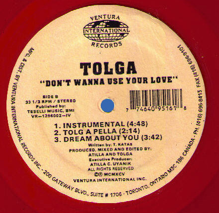 télécharger l'album Tolga - Dont Wanna Use Your Love