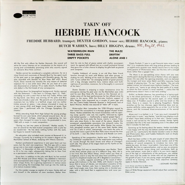 Herbie Hancock - Takin' Off | Releases | Discogs