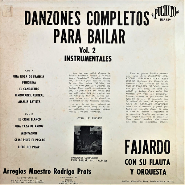 Album herunterladen Fajardo, Su Flauta Y Orquesta - Danzones Completos Para Bailar Volumen II