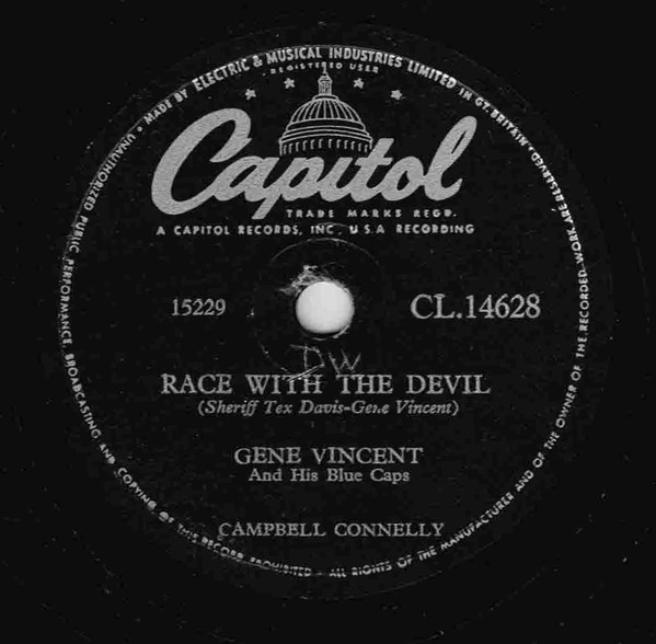 Gene Vincent And His Blue Caps – Race With The Devil (1956, Vinyl