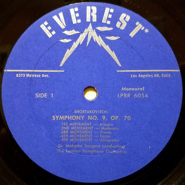 last ned album Shostakovich Prokofiev London Symphony Orchestra, Sir Malcolm Sargent - Symphony No 9 Lieutenant Kije Suite