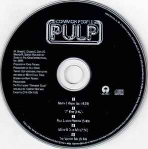 Pulp – Common People (1995, CD) - Discogs