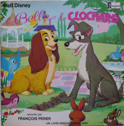 Disney Livre-disque vinyle La Belle et le Clochard