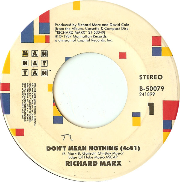 descargar álbum Richard Marx - Dont Mean Nothing