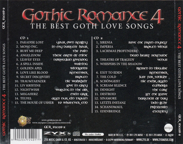 baixar álbum Various - Gothic Romance 4 The Best Goth Love Songs