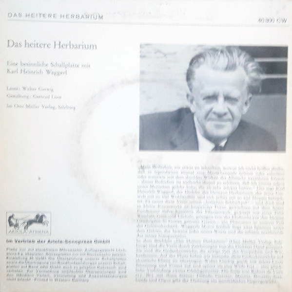 ladda ner album Karl Heinrich Waggerl - Das Heitere Herbarium