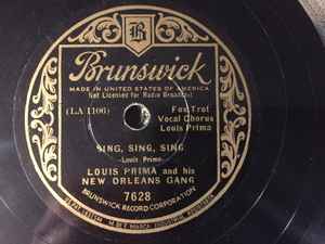 Louis Prima & His New Orleans Gang Discography