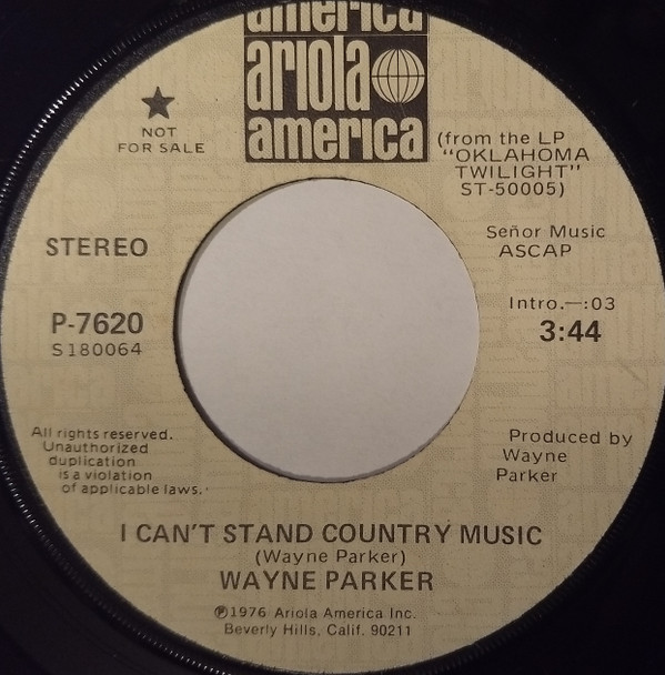 ladda ner album Wayne Parker - I Cant Stand Country Music