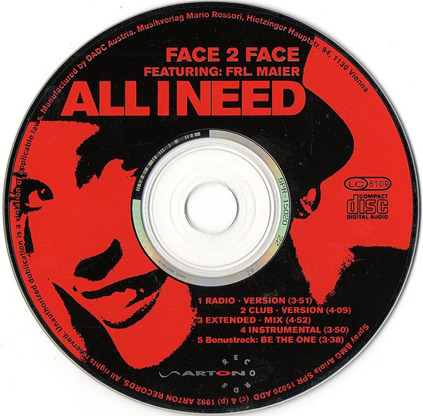 télécharger l'album Face 2 Face Featuring Frl Maier - All I Need