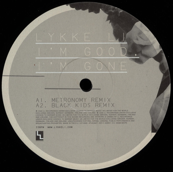 Lykke Li – I'm Good I'm Gone (2008, Vinyl) - Discogs