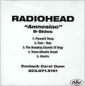 Radiohead Amnesiac B Sides 2001 CDr Discogs