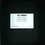 Cover of Vox Humana: Alfred Wolfsohn's Experiments In Extension Of Human Vocal Range, , Vinyl