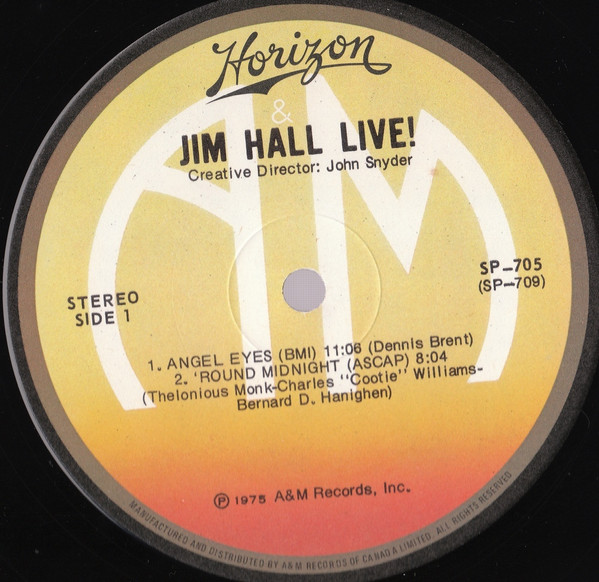 Jim Hall - Jim Hall Live! | A&M Records (SP-705) - 3