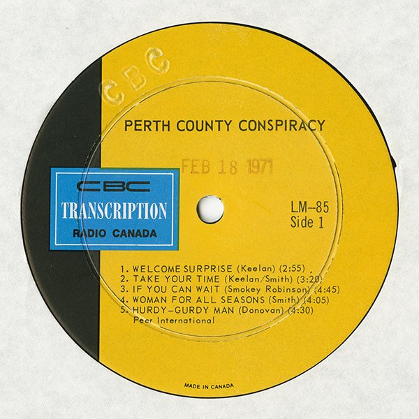 descargar álbum Perth County Conspiracy - Perth County Conspiracy