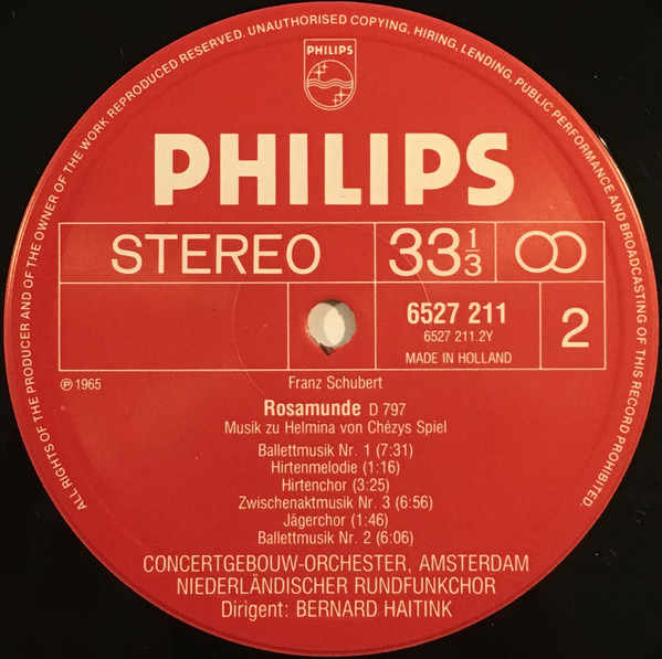Album herunterladen Schubert, ConcertgebouwOrchester Amsterdam, Bernard Haitink - Rosamunde