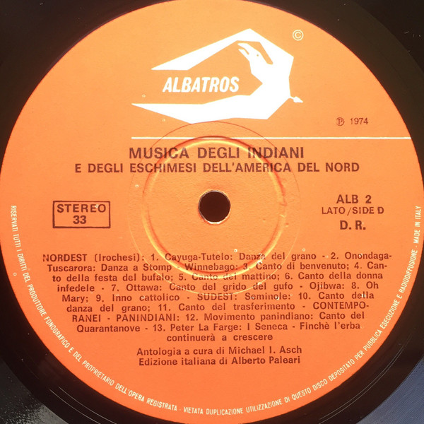 Indiani E Eschimesi Dell'America Del Nord - Musica Degli Indiani E Degli Eschimesi Dell'America Del Nord | Albatros (ALB 2) - 6