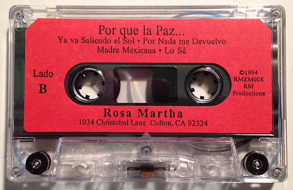 télécharger l'album Rosa Martha Zárate Macías - Por La Paz Por La Vida Y Por El Canto